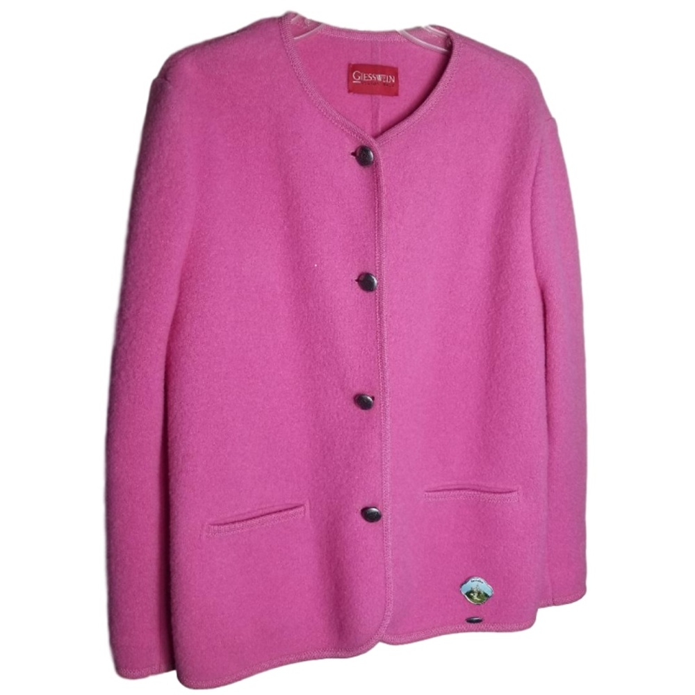 Giesswein Austria Virgin Wool Sweater Jacket Pink